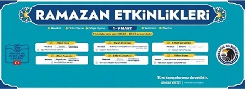 Geleneksel Ramazan Etkinlikleri 2 Mart Pazar Günü Başlıyor
